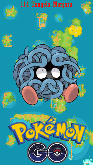 藤蔓怪寶可夢漂浮著地圖碎片和 Pokémon GO 標誌。