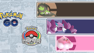 Pokémon GO World Championships 2022 橫幅，突出三個寶可夢角色。