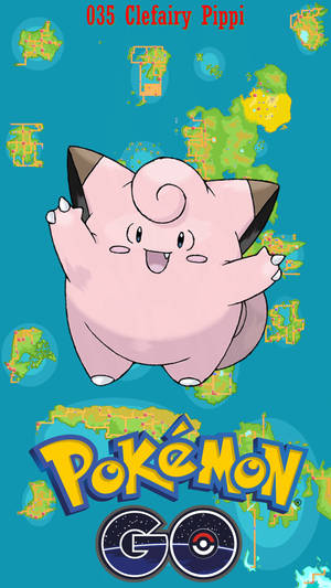 皮皮喺Pokémon GO地圖主題背景中開心咁揮手。 — 藝術 壁紙