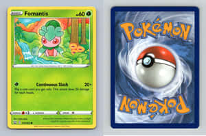 兩張 Pokémon 集換式卡牌，一張有僞螳草，另一張有精靈球。 — 卡通 壁紙