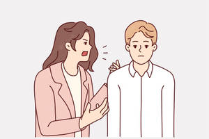 女子在爭吵中對男子大喊
