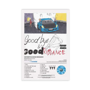 Juice WRLD 的《Goodbye & Good Riddance》專輯封面，有藍色汽車和金髮女子。