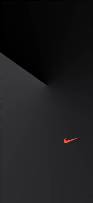 漸變背景上的黑色和橙色Nike標誌。