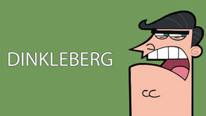卡通角色喺綠色背景上大叫，帶有文字 DINKLEBERG。