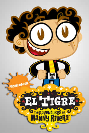 卡通角色 El Tigre 微笑著舉起拳頭