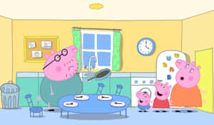 Peppa Pig 一家在廚房準備晚餐