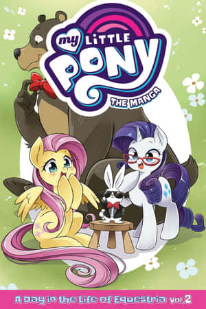 My Little Pony 漫畫封面，角色在花卉背景中。 — Huawei MatePad 11.5 (2026) 壁紙