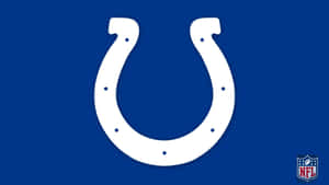 印第安納波利斯小馬隊NFL球隊標誌在藍色背景上