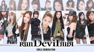 K-pop 組合少女時代穿著時尚的黑色和銀色服裝為宣傳照擺姿勢。