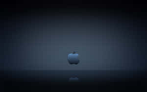 Apple標誌在深色漸變背景上帶有倒影