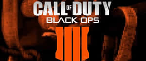 像素化橙色和黑色設計的 Call of Duty Black Ops 遊戲標誌。