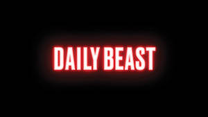 黑色背景上顯示 daily beast 的紅色霓虹燈標誌