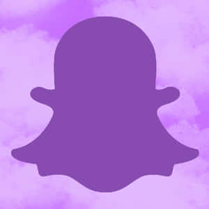水彩背景上的紫色Snapchat鬼魂標誌