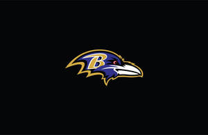 黑色背景上的巴爾的摩烏鴉隊NFL球隊標誌