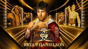 摔角手 Bryan Danielson 在金色隧道中慶祝他入選 ROH 名人堂。