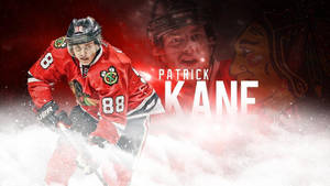 Patrick Kane 身穿紅色 Blackhawks 球衣在冰球比賽期間於雪中滑冰。 — 康納·麥格雷戈 壁紙