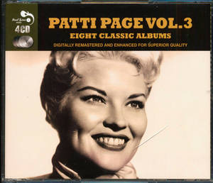 Patti Page在復古音樂專輯封面上微笑的特寫肖像。