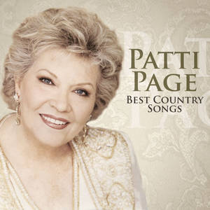 Patti Page 身著優雅金色服裝，為佢嘅最佳鄉村歌曲專輯封面微笑。
