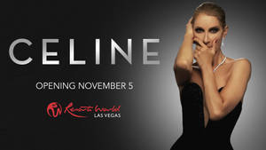 Celine Dion 在 Resorts World Las Vegas 開幕活動中穿著黑色連衣裙。