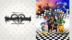 Kingdom Hearts HD 1.5 Remix 標題，角色在方格地板上。