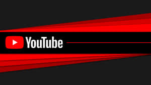黑色背景上帶有紅色條紋的 YouTube 標誌