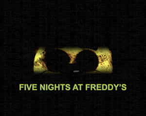 《Five Nights at Freddy's》保安鏡頭畫面中的發光黃色眼睛。