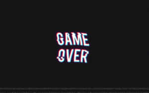 顯示「GAME OVER」並帶有故障效果的復古遊戲畫面。 — 最黑暗地牢 壁紙