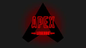 Apex Legends標誌在深色背景的黑色三角形中發出紅光