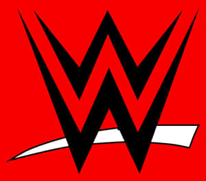 紅色背景上的黑白WWE摔角標誌 — WWE GIF 壁紙
