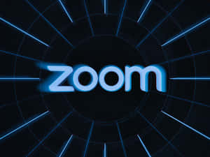 Zoom標誌配藍色燈光