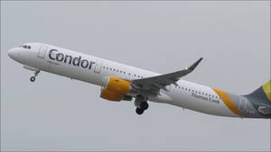 Condor Thomas Cook 飛機下降，起落架伸出。