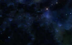 深空視圖，有星星和彩色星雲雲 — 暗色 壁紙