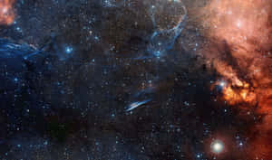 深空中色彩繽紛的星雲和星空的壯麗景色。 — 風景動圖 壁紙
