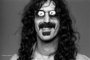 Frank Zappa 在工作室肖像中戴著太陽眼鏡和鏈條項鍊。