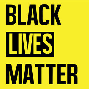 Black Lives Matter 抗議標語以粗體文字顯示在黃色背景上。 — 黑色動態圖 壁紙
