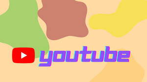 在色彩繽紛的抽象背景上，帶有柔和粉彩形狀的 YouTube 標誌。 — Cia標誌 壁紙