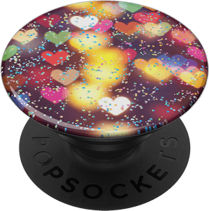 彩色散景心形Pop Socket