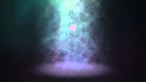 一個發光的宇宙星雲，帶有星星和紫色青綠色的雲朵。 — Video GIF 壁紙