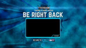 遊戲暫停畫面，文字顯示 be right back。