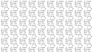 重複手寫警告文字圖案，寫著 if youre reading this its too late。