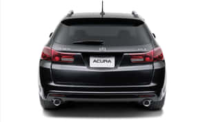 在攝影棚環境中從後方觀看的黑色Acura TSX旅行車。 — 低飽和度 壁紙