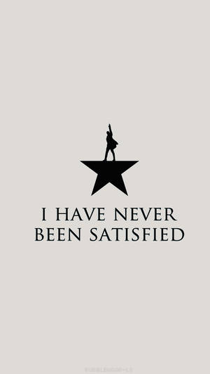 一個人站在星星上，帶有「I HAVE NEVER BEEN SATISFIED」文字