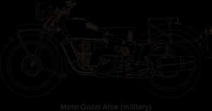 復古 Moto Guzzi Alce 軍用摩托車