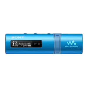 藍色Sony Walkman數碼音樂播放器顯示歌曲名稱和藝術家。 — 音樂 GIF 壁紙