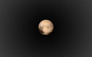 矮行星冥王星位於深空中心，帶有冰面特徵 — 太空 壁紙