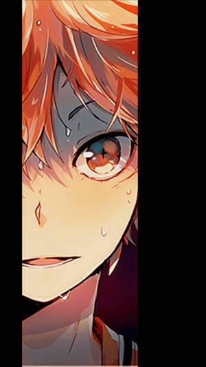 橙色頭髮的動漫角色，淚水流滿臉頰。 — 排球少年 GIF 壁紙