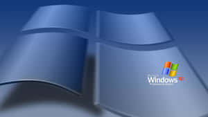 Windows XP Professional Edition標誌，帶有藍色波浪窗戶設計。