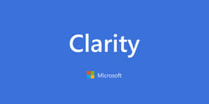 藍色背景上的Clarity Microsoft標誌