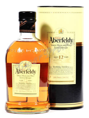 Aberfeldy 12年單一麥芽蘇格蘭威士忌酒瓶及禮盒