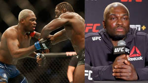 UFC拳手在行動中及一名拳手在記者會上。